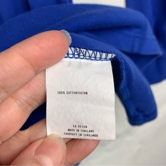 Descente womens large cotton Blue Quarter-Zip pullover shirt long sleeve ski log - Picture 9 of 10